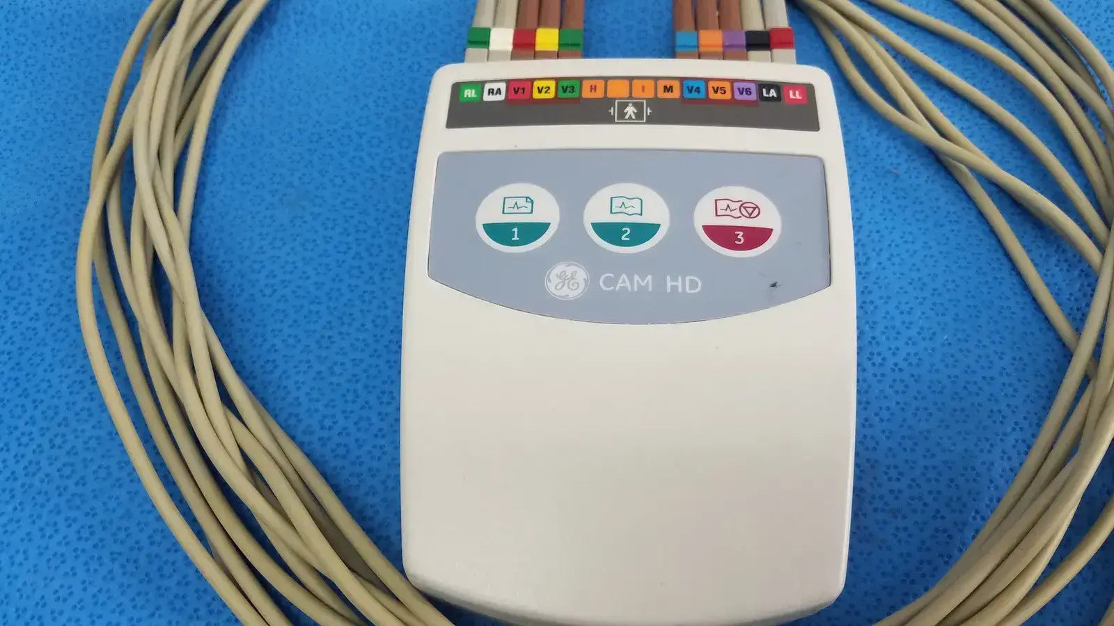 GE CAM HD ECG EKG Patient Lead Cable 900995-003 w/ Leads