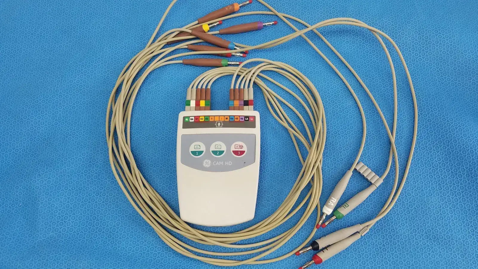 GE CAM HD ECG EKG Patient Lead Cable 900995-003 w/ Leads