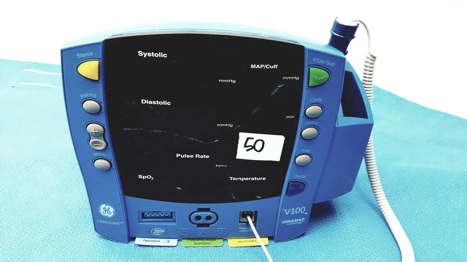 GE Carescape Dinamap V100 Vital Signs Monitor Used Tested Working With Cuff