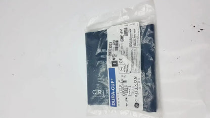 Ge critikon dura-cuf 2203 dark blue adult blood pressure cuff in clear plastic packaging for accurate pressure cuff use
