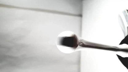 Shiny chrome gear shift knob with black stripe featured on the ge e8c-rs ultrasound probe transducer endo vaginal