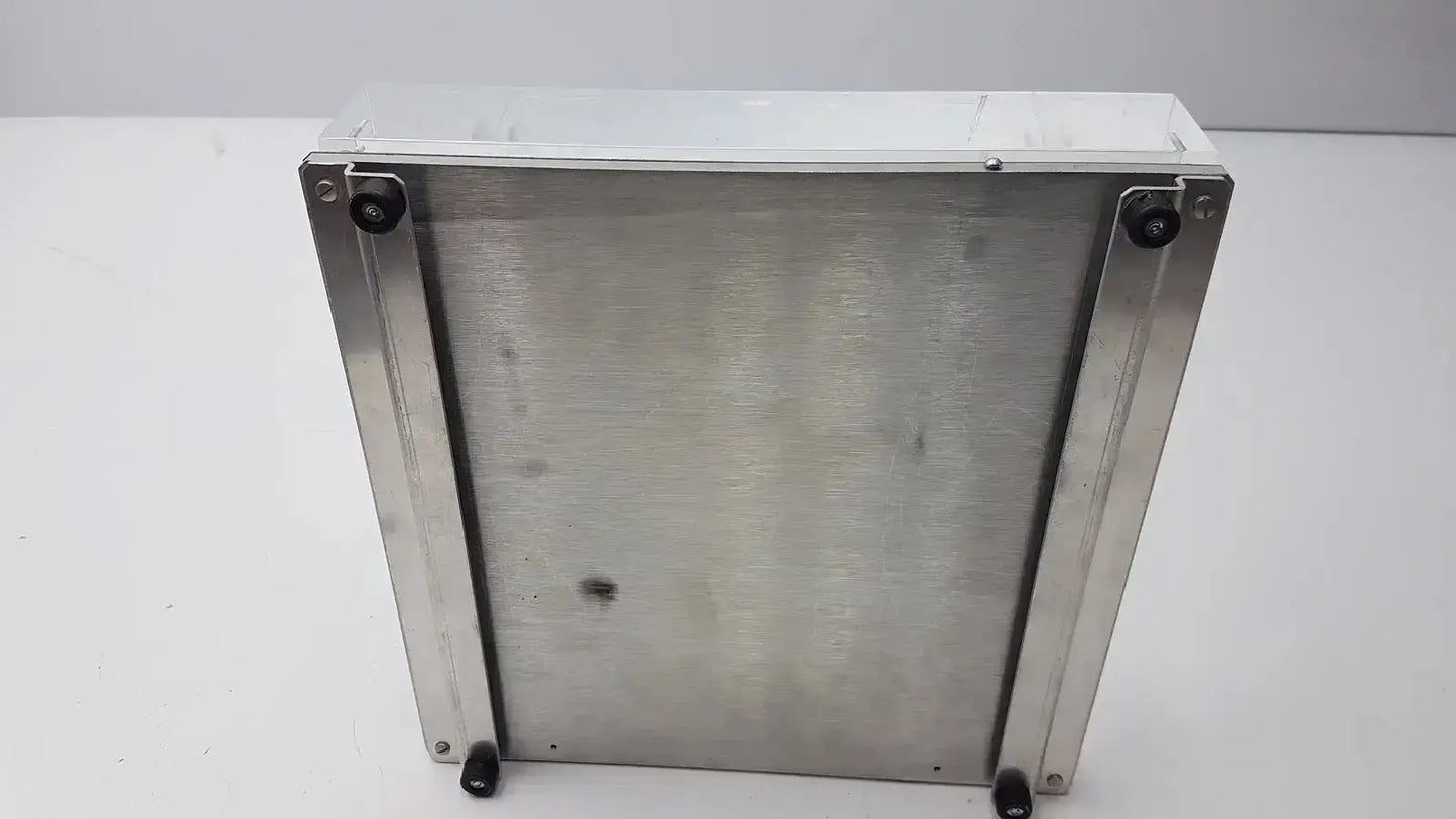 Silver rectangular metal cardiovascular phantom with brushed finish and black rubber feet buy used medical equipment
