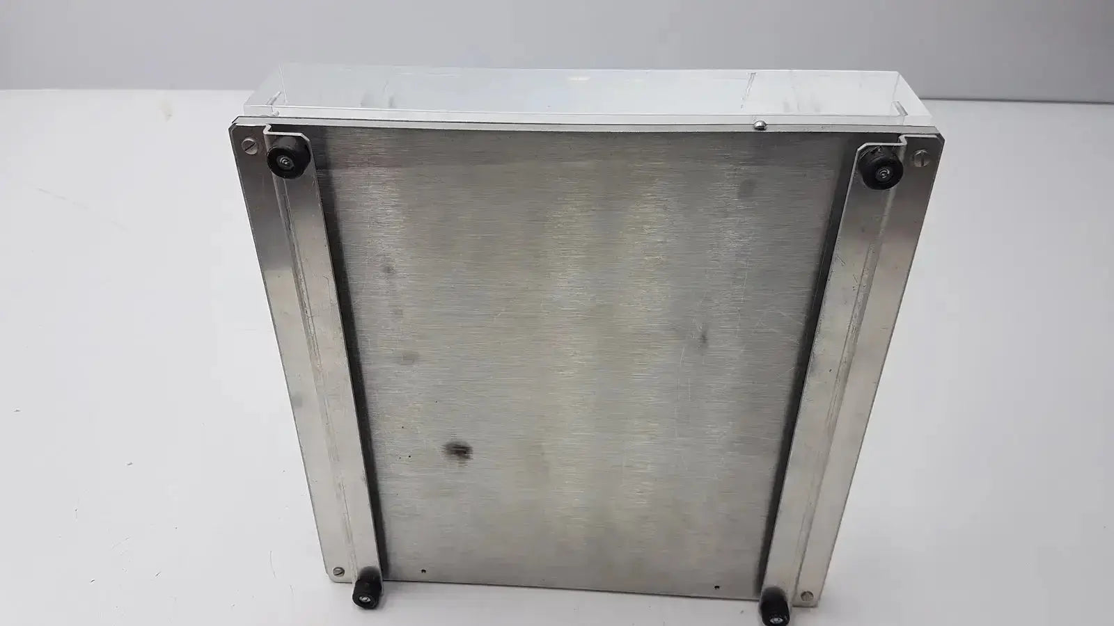 Silver rectangular metal cardiovascular phantom with brushed finish and black rubber feet buy used medical equipment