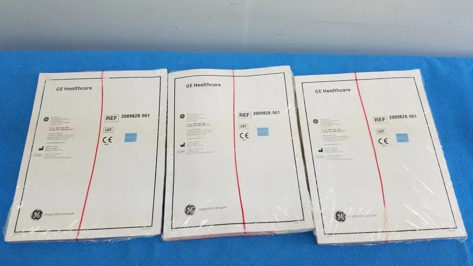 GE Healthcare ECG Recording Chart Paper Ref 2009828-061 Lot of 3