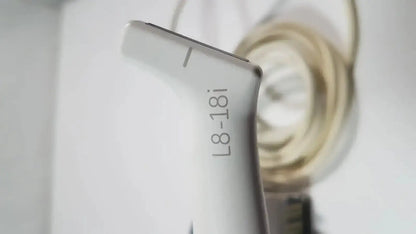 White l8-18i hair clipper with sleek metallic edge featured in ge l8-18i-d linear array ultrasound device ref 5336965