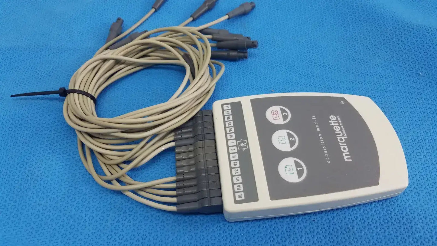 GE Marquette Acquisition Module CAM-14 EKG ECG with Cable - EKG/ECG