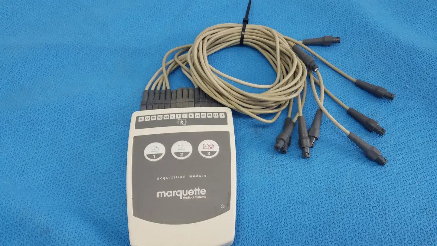 GE Marquette Acquisition Module CAM-14 EKG ECG with Cable - EKG/ECG