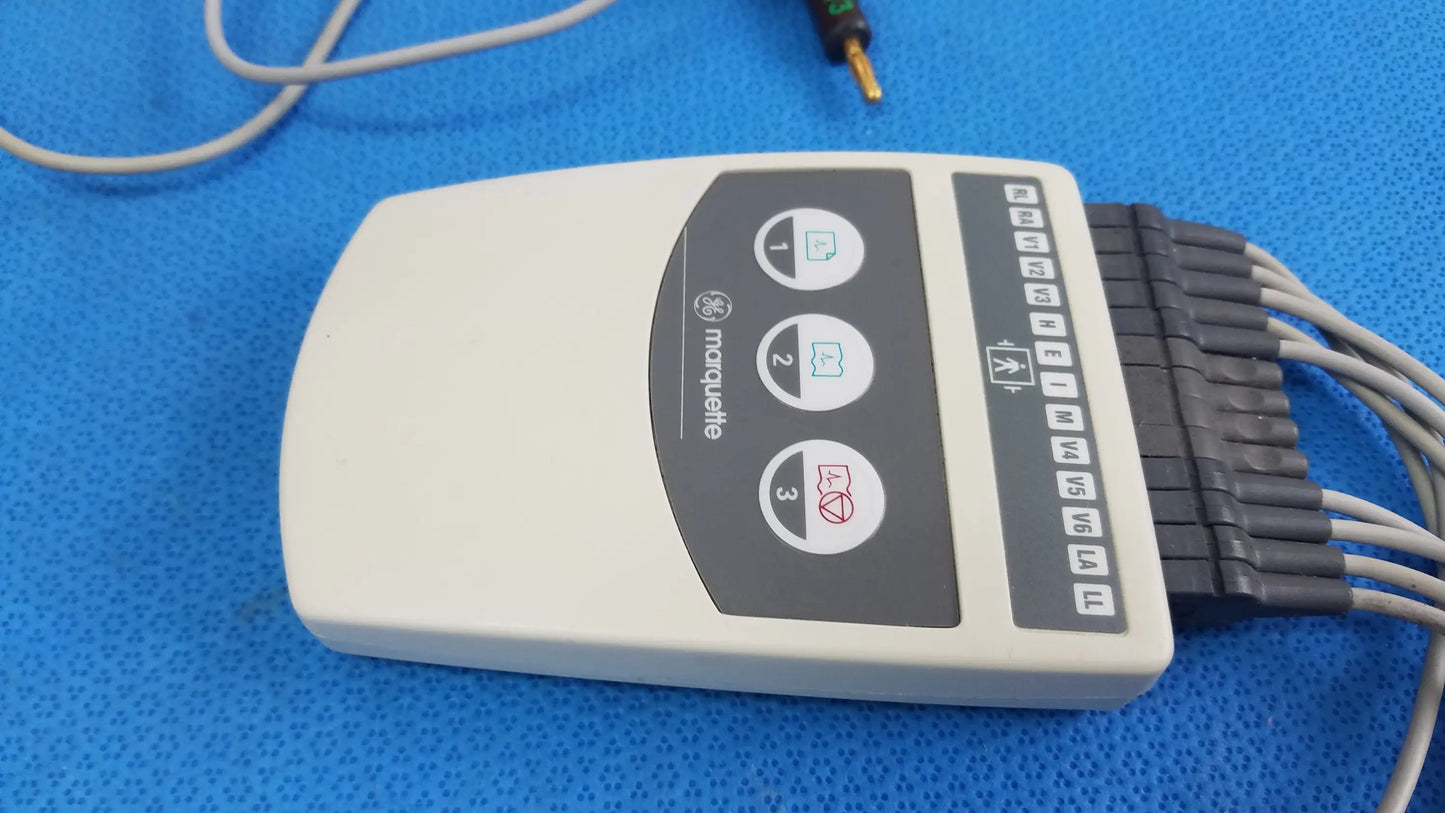 GE Marquette CAM-14 ECG Acquisition Module With Leads