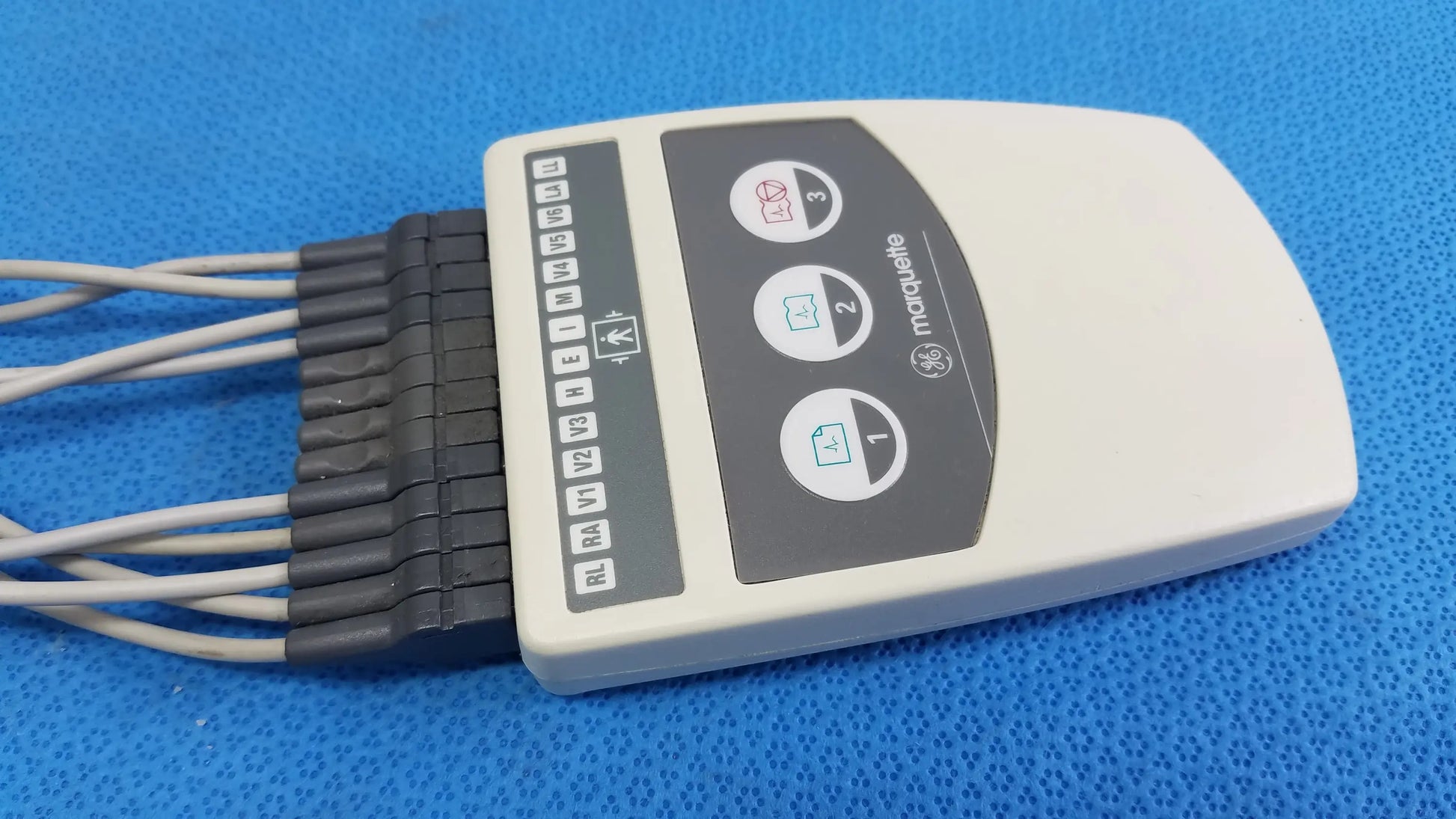 GE Marquette CAM-14 ECG Acquisition Module With Leads
