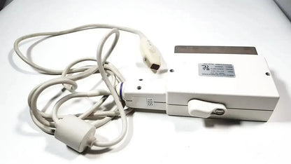White medical phased array probe with coiled cables and handheld transducer for ge logiq and vivid series ultrasound machines
