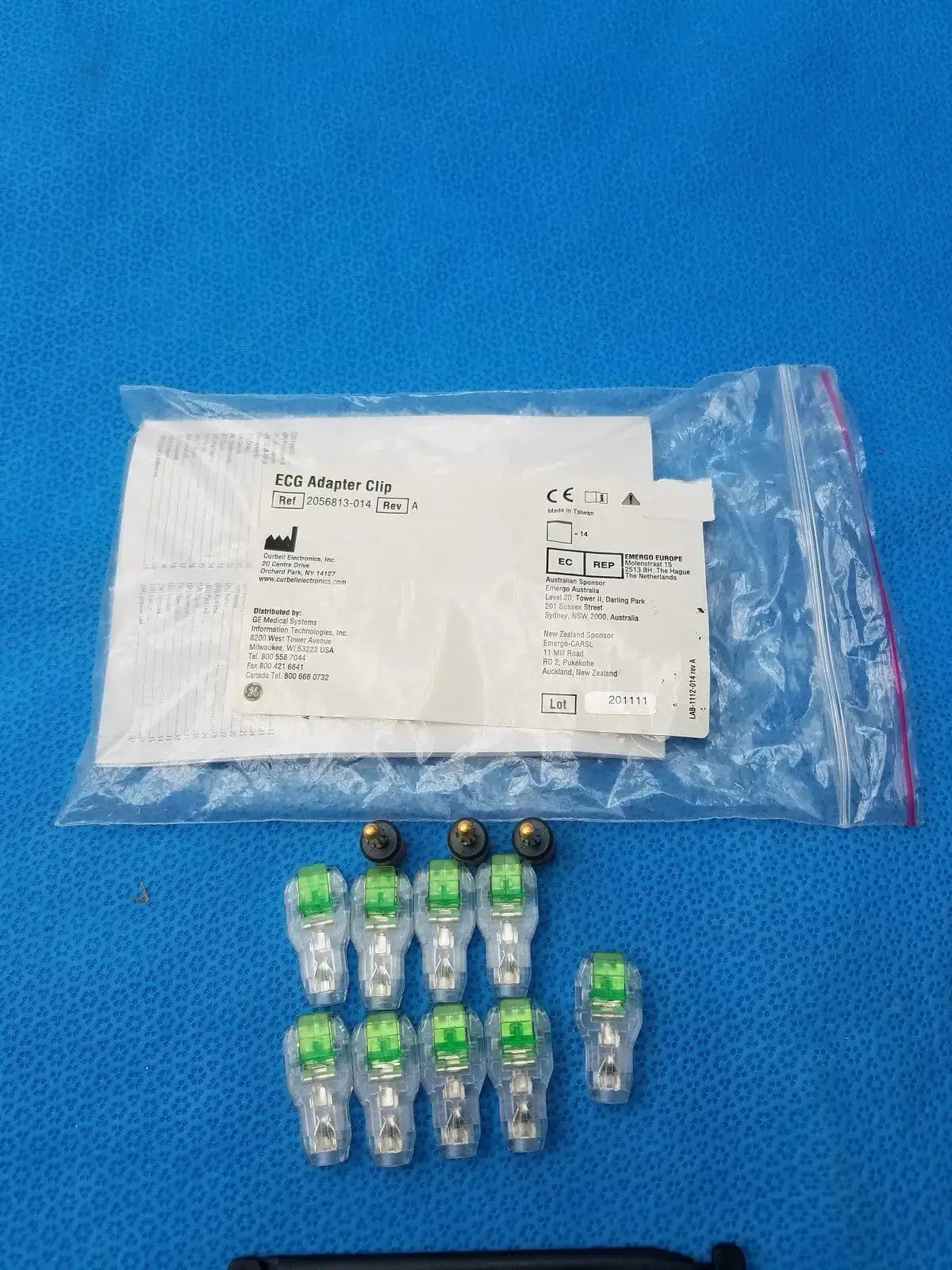 GE Medical Systems 2056813-014 ECG Adapter Clip - Pack of 12