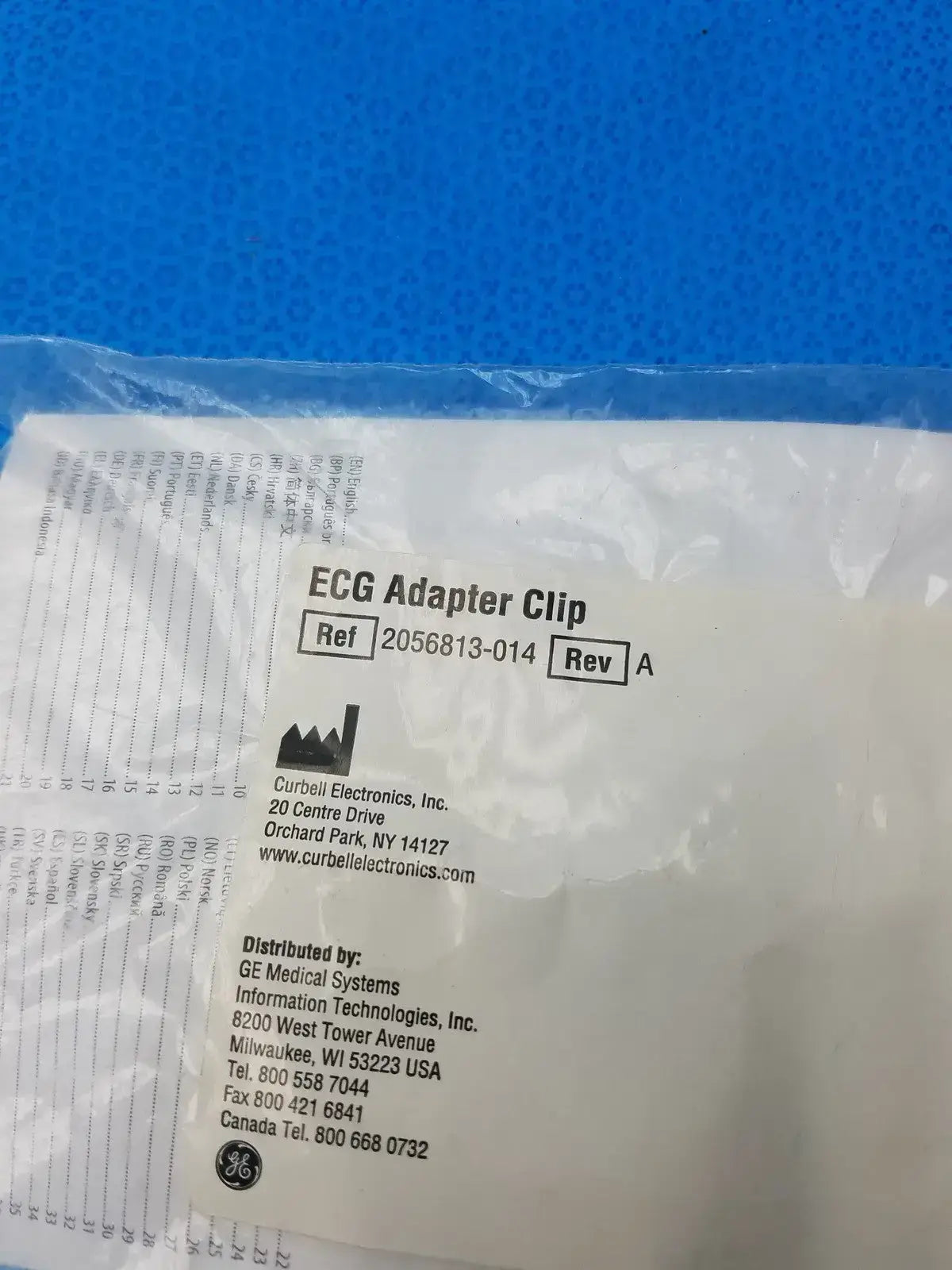 GE Medical Systems 2056813-014 ECG Adapter Clip - Pack of 12