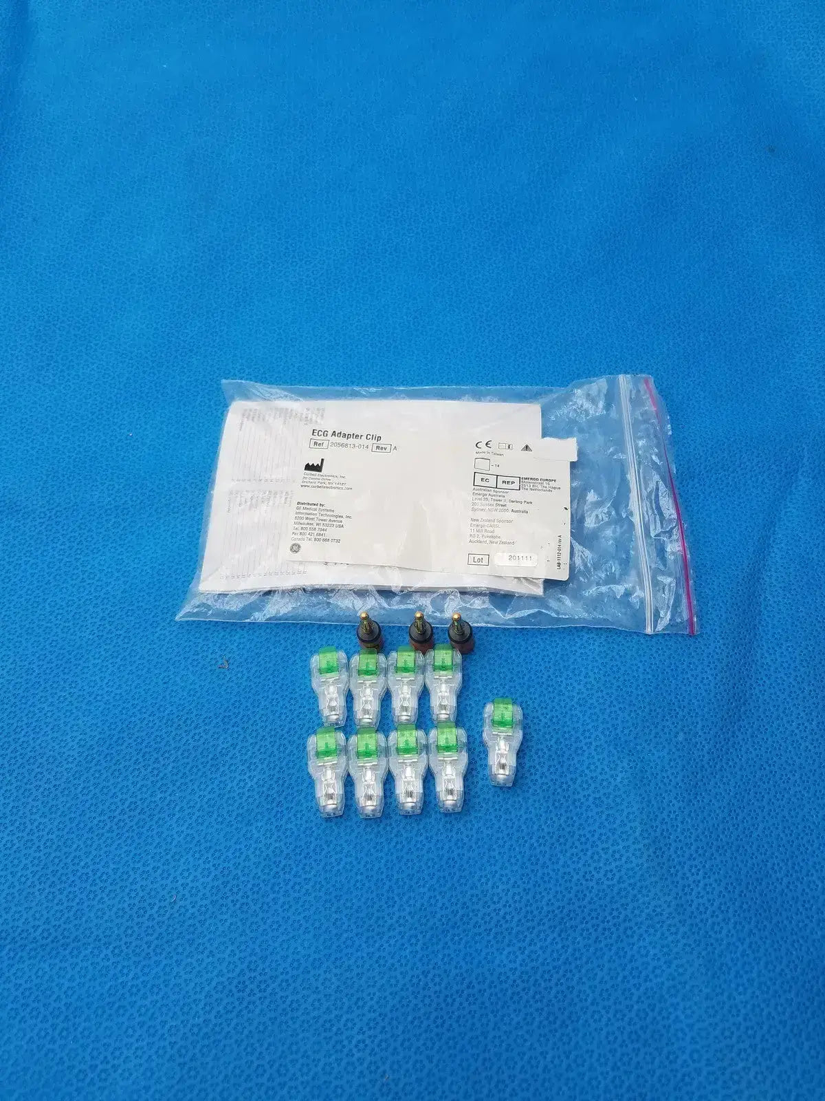 GE Medical Systems 2056813-014 ECG Adapter Clip - Pack of 12