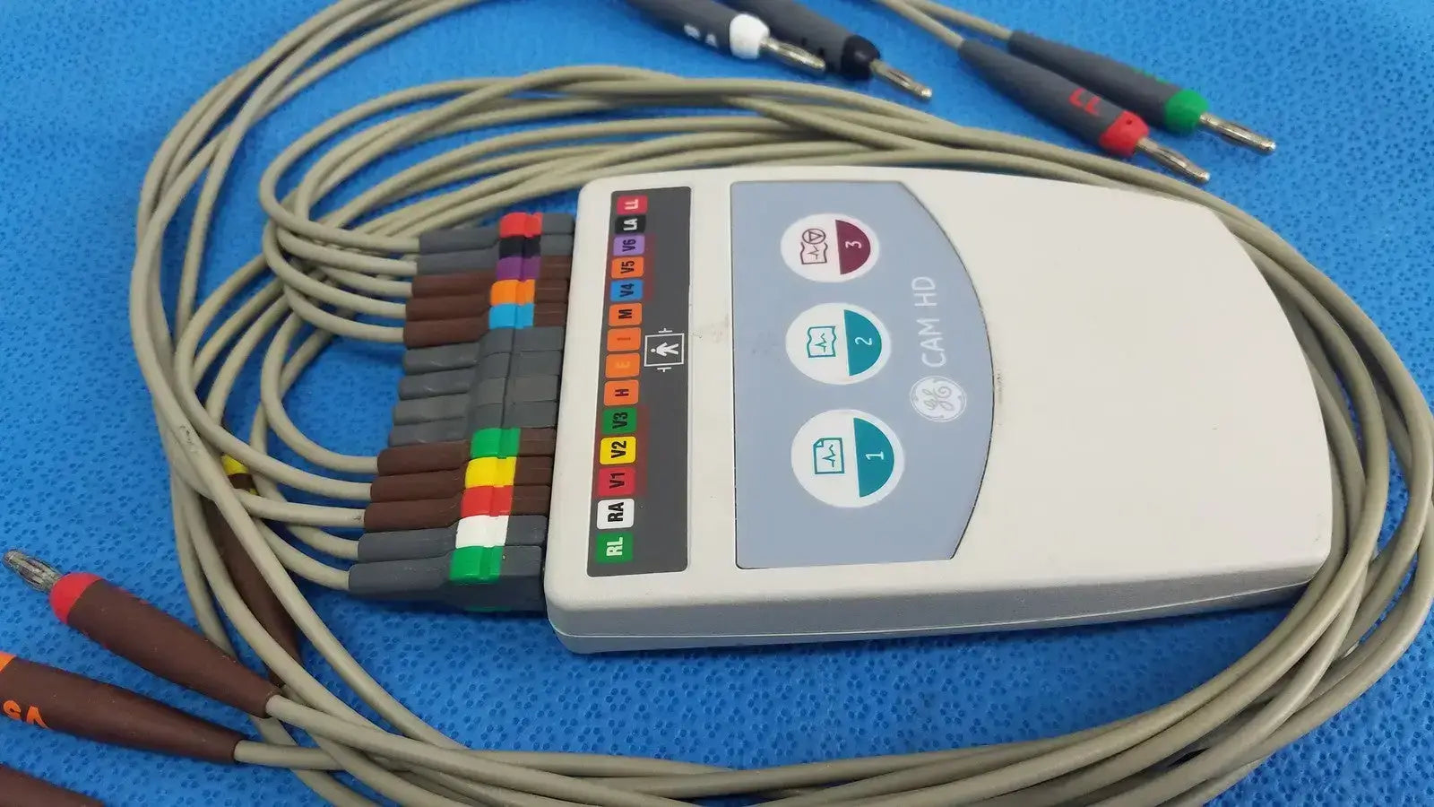 GE Medical Systems 900995-003 CAM HD ECG EKG Acquisition Module w/ Leads - ECG/EKG