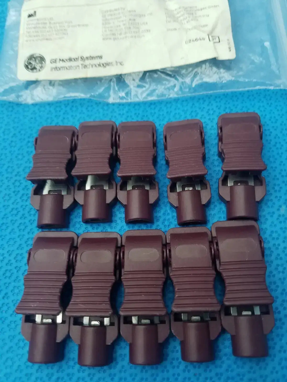 GE Medical Systems 9490-214 ECG Clamp Electrode Adapter Set - Pack of 10
