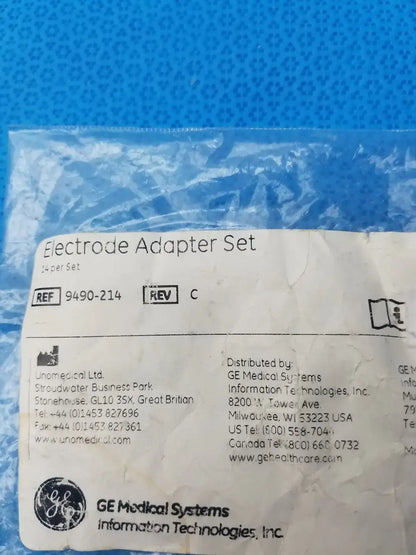 GE Medical Systems 9490-214 ECG Clamp Electrode Adapter Set - Pack of 10