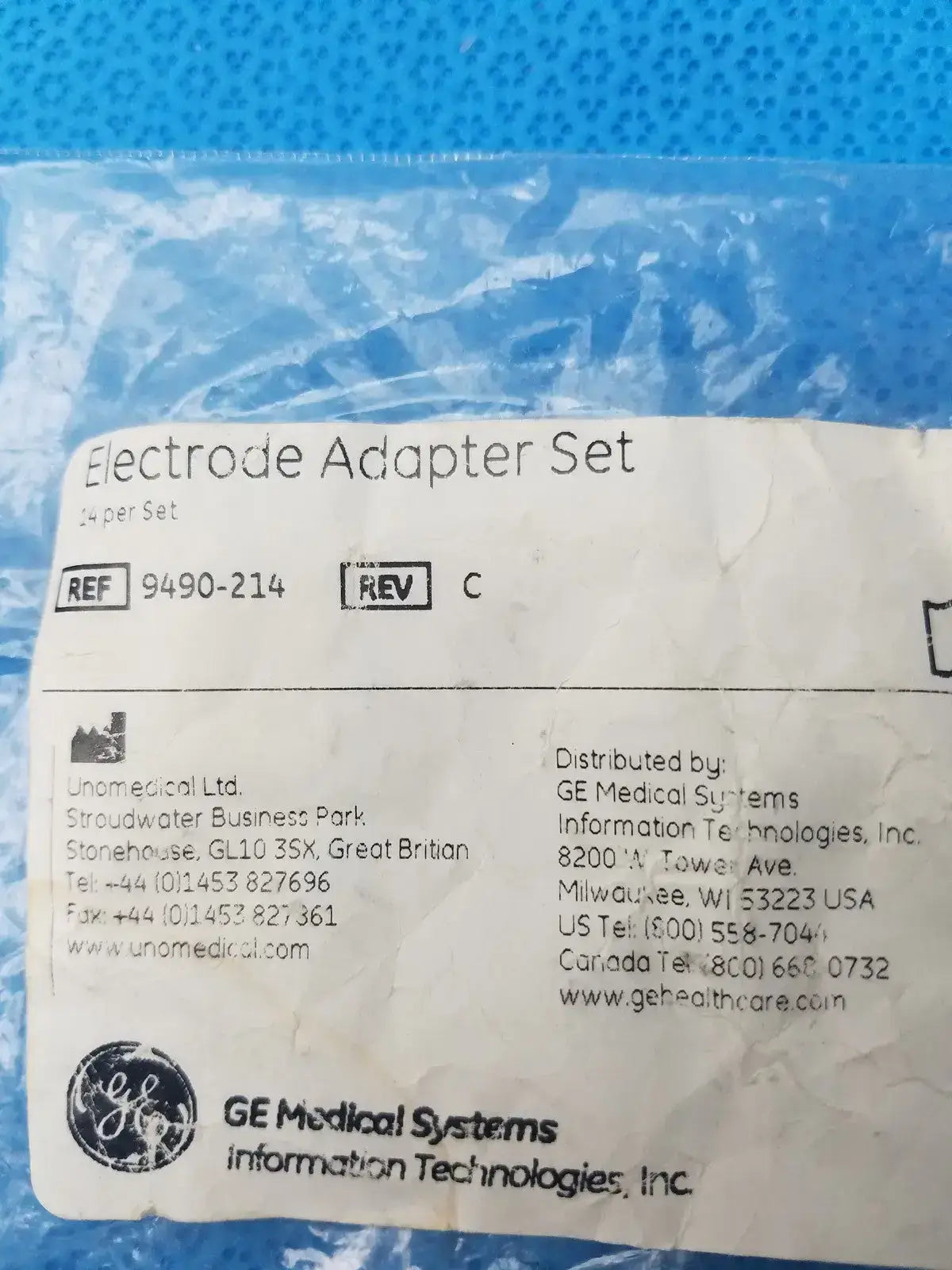 GE Medical Systems 9490-214 ECG Clamp Electrode Adapter Set - Pack of 10