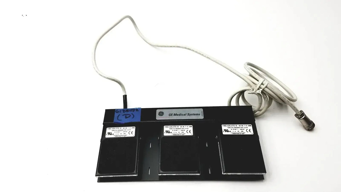 GE Medical Systems Treadlite II Cat No. T-91-SWNO 3 Pedal Footswitch