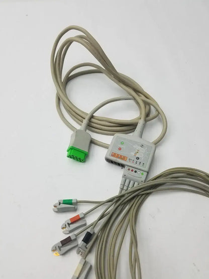 GE Multi-link 10 Lead ECG Cable REF: 2017006-001 With 5 Leads