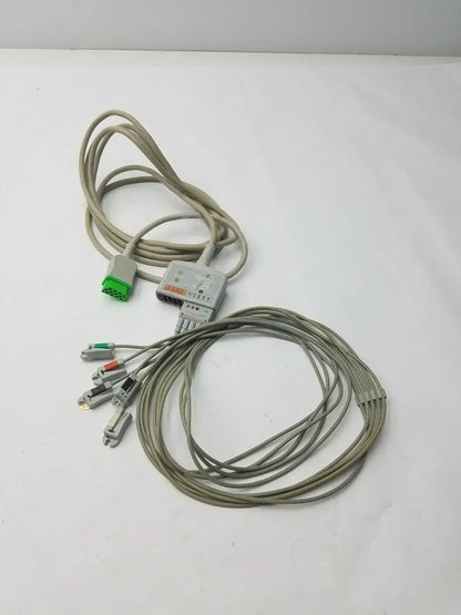 GE Multi-link 10 Lead ECG Cable REF: 2017006-001 With 5 Leads