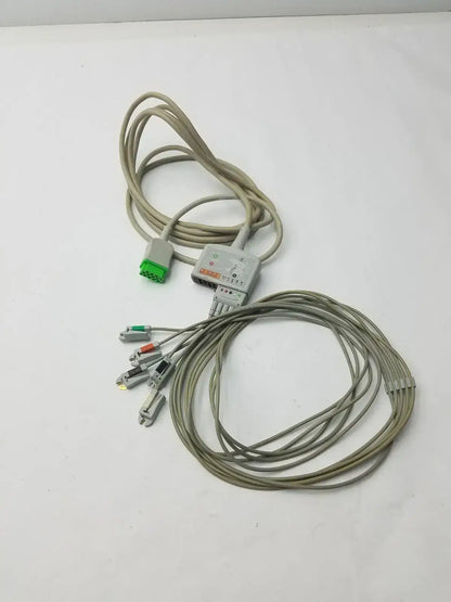 GE Multi-link 10 Lead ECG Cable REF: 2017006-001 With 5 Leads