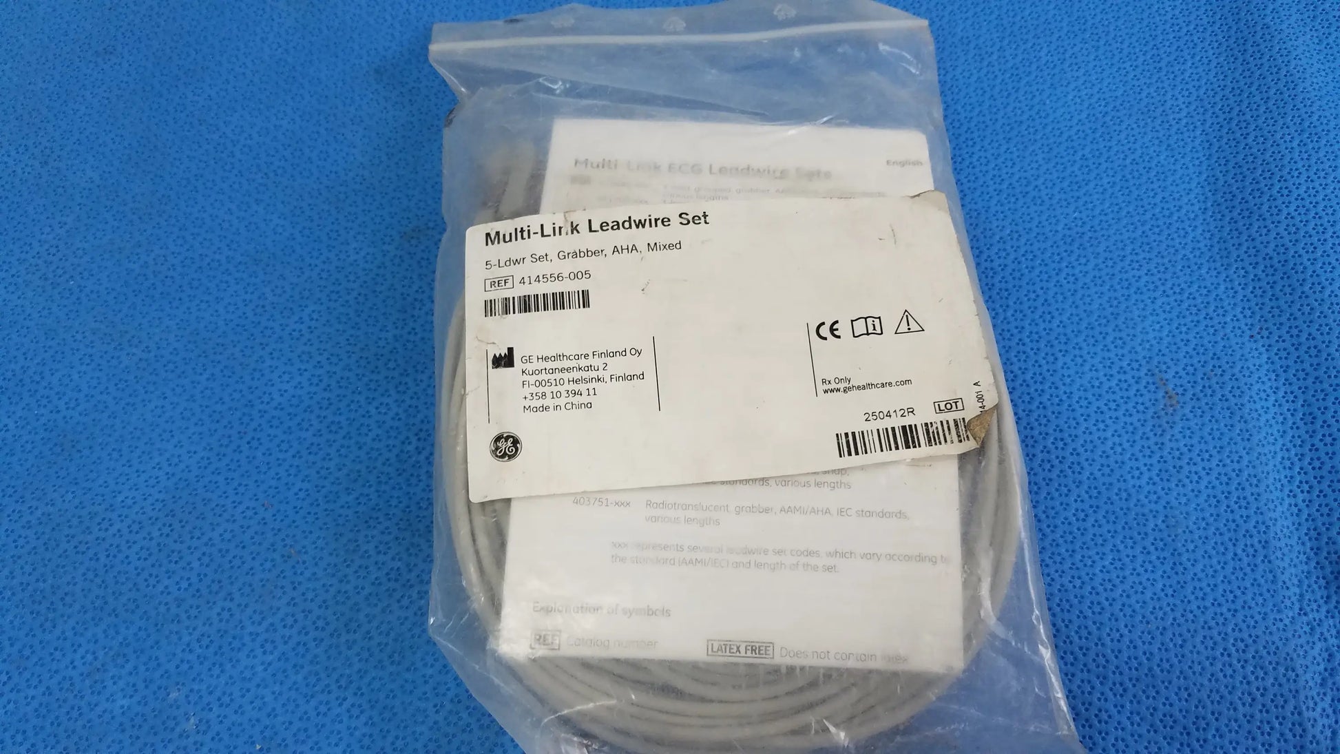 GE Multilink ECG Leadwire Set Ref 414556-005