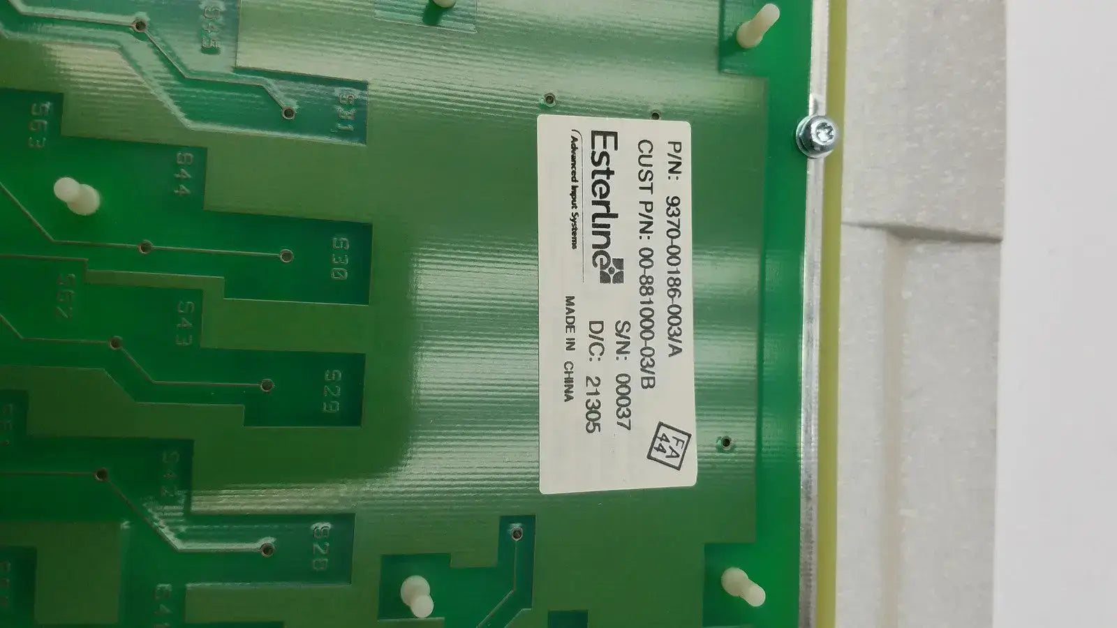 GE OEC 6800 ESP Cart 9370-00186-003 Panel Assy Control 00-879280-03 Rev H - Assembly