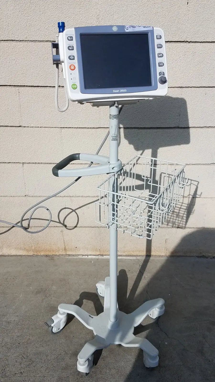 GE Patient Monitor Dash 2500 With Rolling Stand