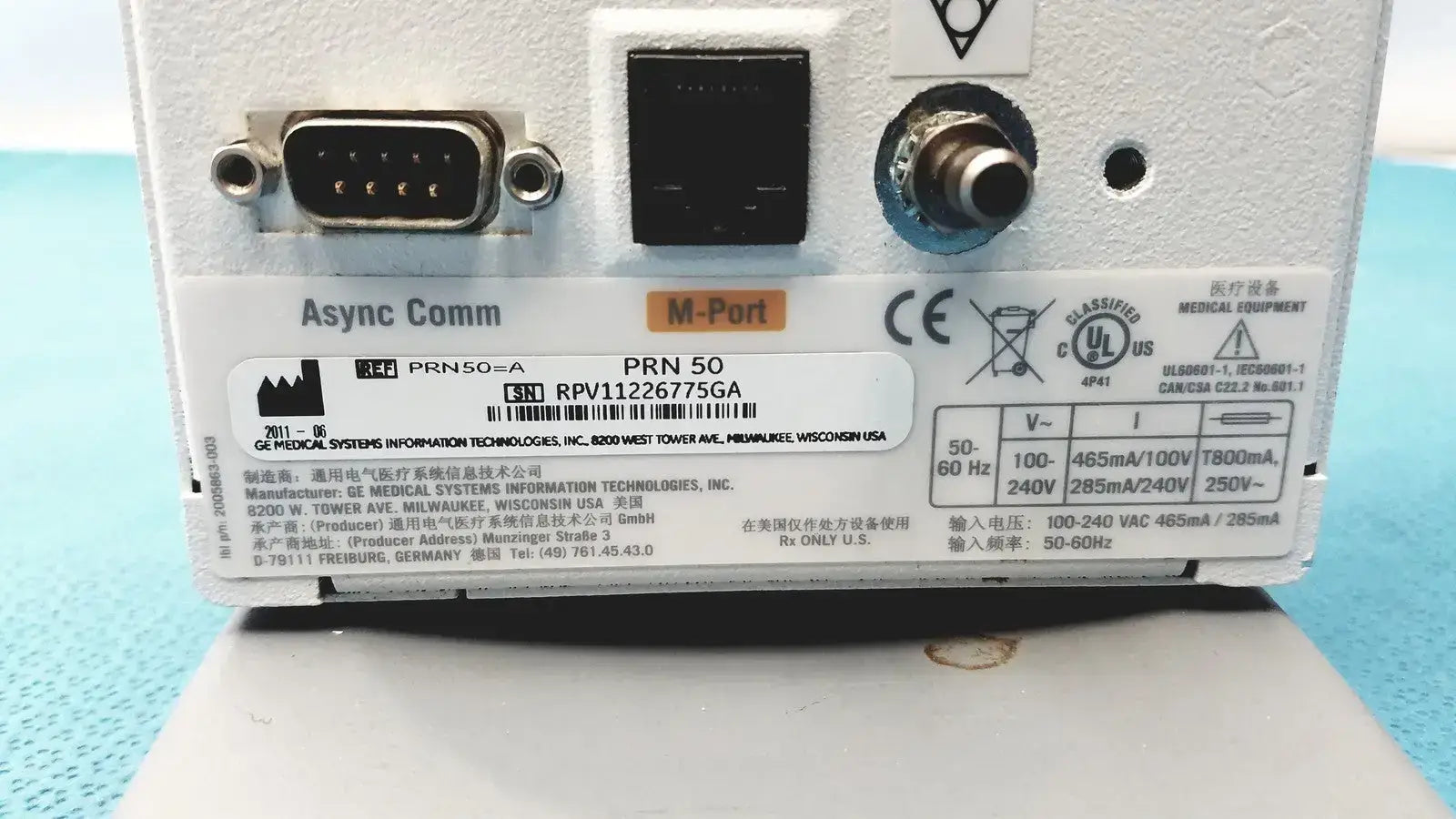GE PRN 50-M Digital Writer Medical Printer Thermal Recorder w/M-PORT