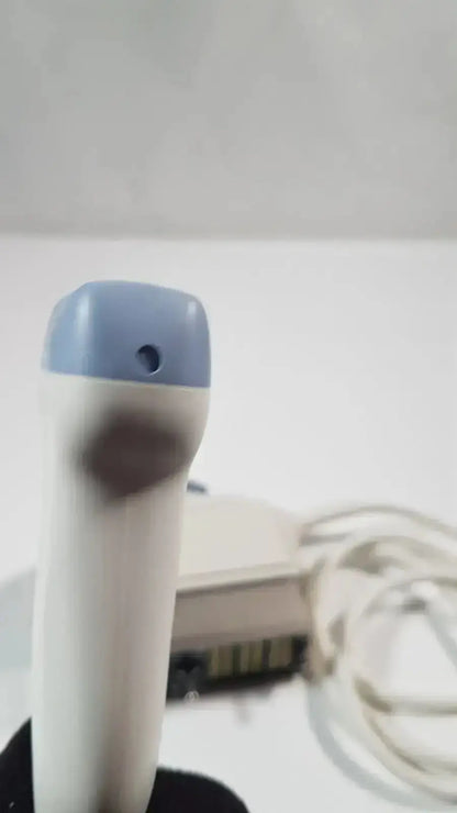 Light blue and white s1-5-d phased array ultrasound probe with ergonomic grip for precise diagnostic imaging