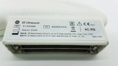 GE Ultrasound 4C-RS Convex Array Transducer Probe