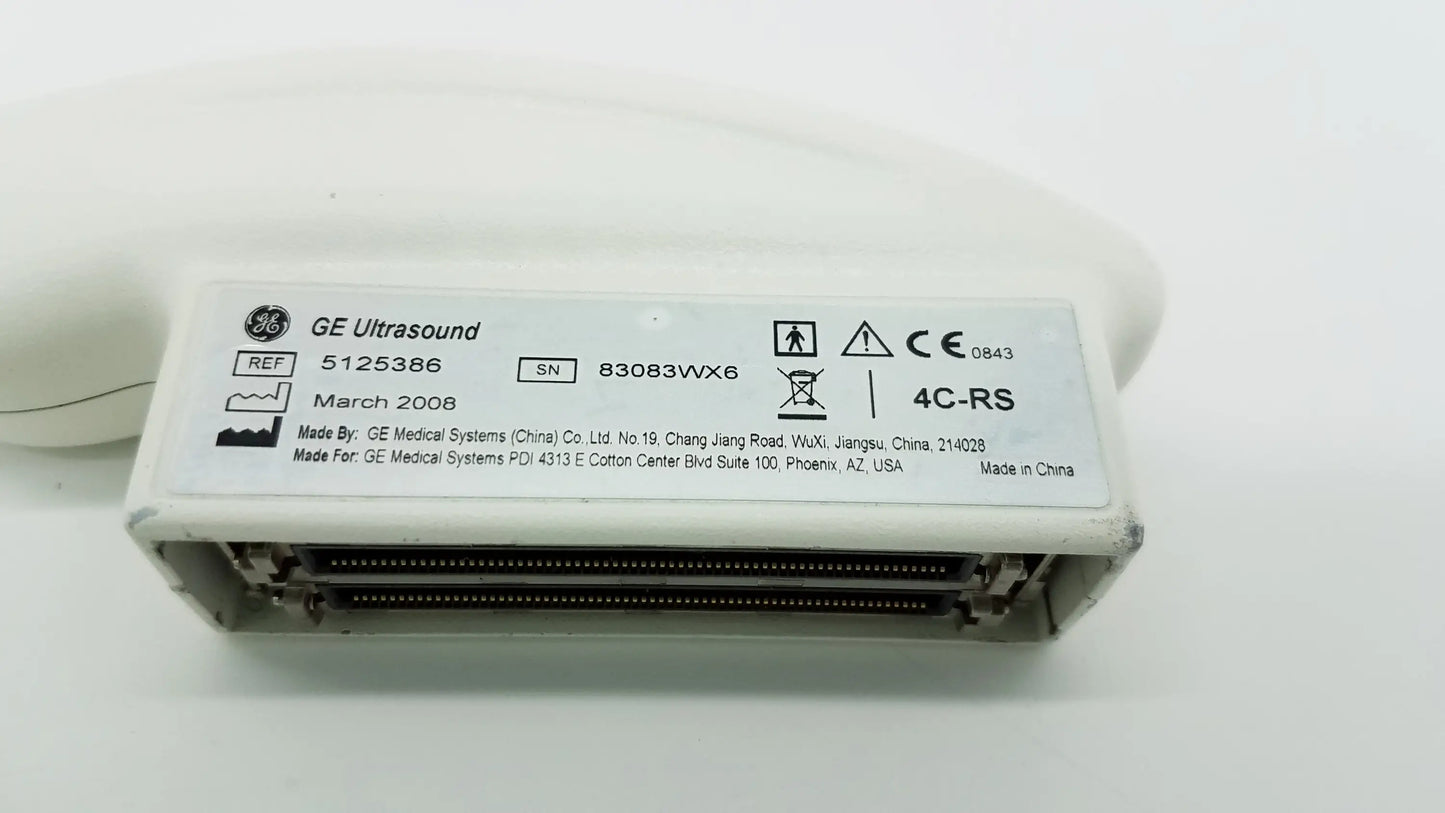 GE Ultrasound 4C-RS Convex Array Transducer Probe