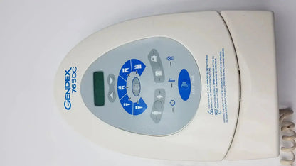 White plastic gendex 765dc remote control panel with blue digital display for xray equipment use