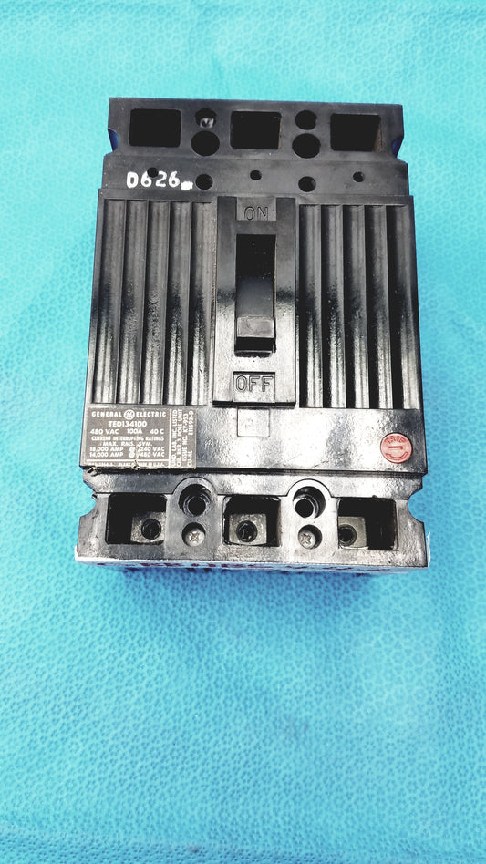 General Electric TED134100 Molded Case Circuit Breaker - Lot of 5