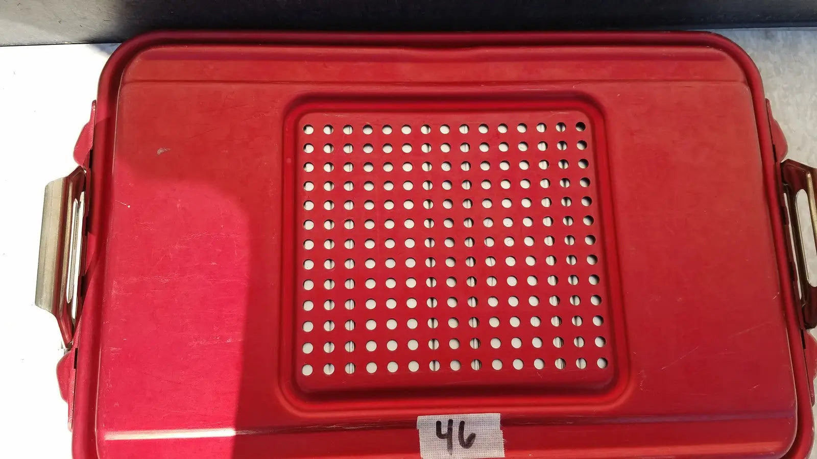 Genesis Sterilization Container Half Lid Red