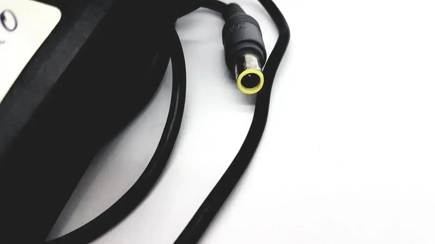 Black power adapter cable with yellow-ringed round tip 42t5000 for genuine lenovo 90w ac power supply 20v 4.5a