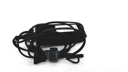 Black coiled lenovo 90w power supply with molded plastic body and round tip 42t5000 two-prong plug attached cord