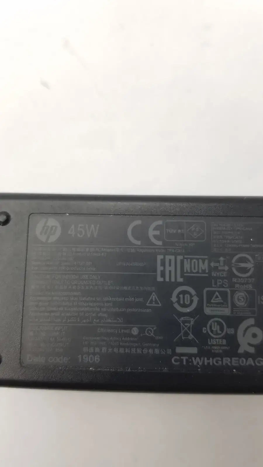 Genuine HP 45W AC Charger for Laptop TPN-CA14 - Power Adapter