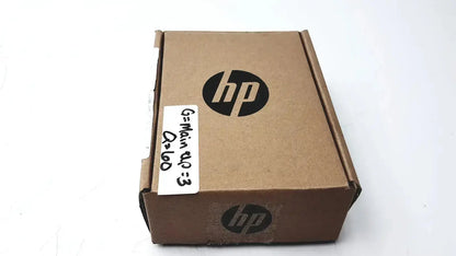 Brown cardboard hp box with black logo and handwritten label for genuine cc543b smartcard niprnet solution product