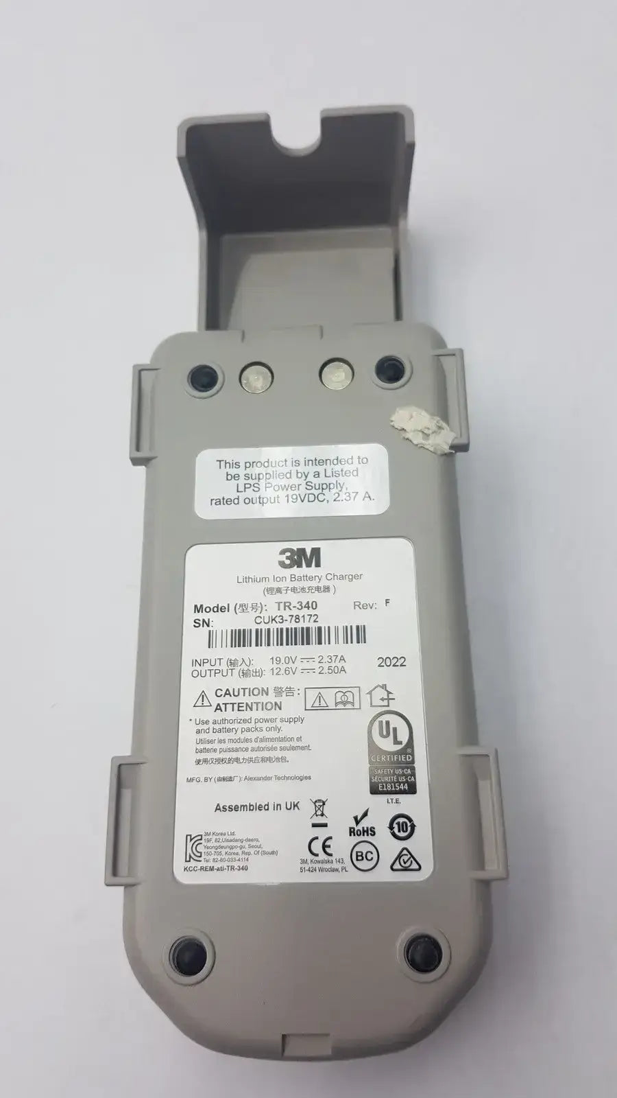 Genuine Original OEM 3M TR-340 TR340 Lithium Ion Battery Charger - Cradle