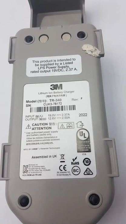Genuine Original OEM 3M TR-340 TR340 Lithium Ion Battery Charger - Cradle