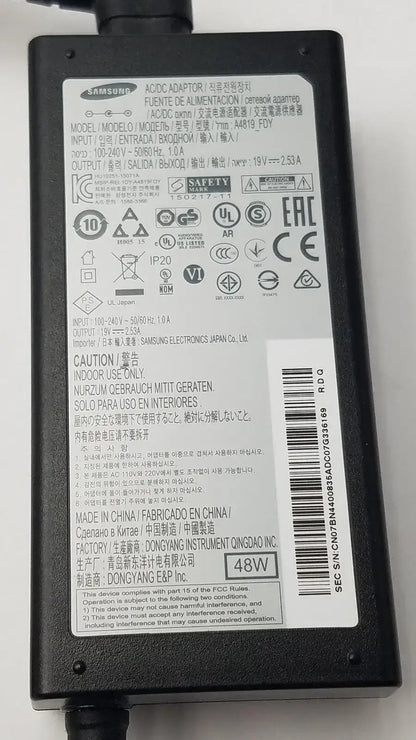 Genuine Samsung TV Monitor AC/DC Adapter Power Supply A4819_FDY 19V 2.53A 48W
