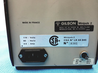 Gilson Minipuls 2 Peristaltic Pump
