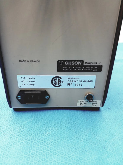 Gilson Minipuls 2 Peristaltic Pump