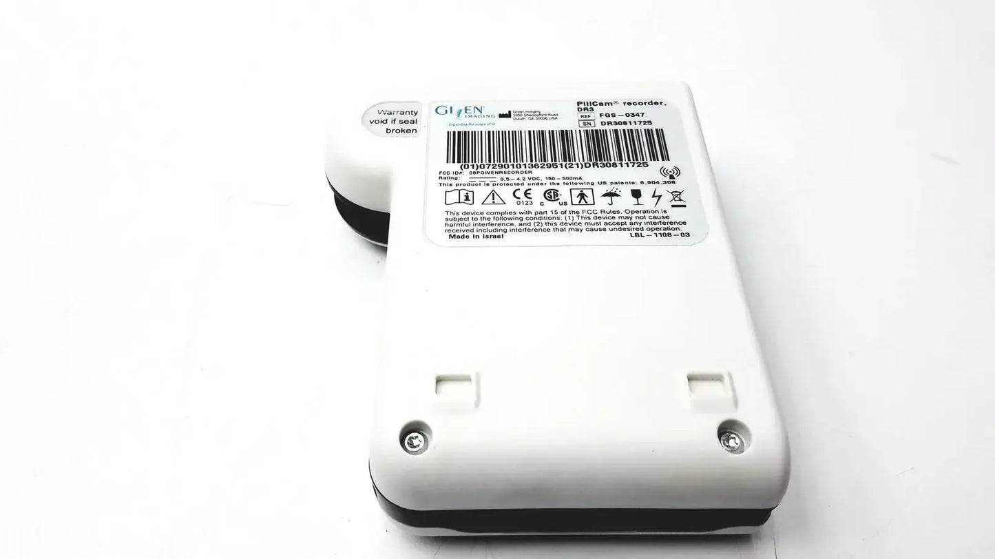 GIVEN IMAGING FGS-0347 PillCam Recorder DR3 LBL-1108-03 - SN DR30811725 - Capsule Endoscopy
