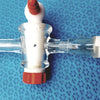 Glass 14/20 Straight Septum Inlet Adapter with Flow Control