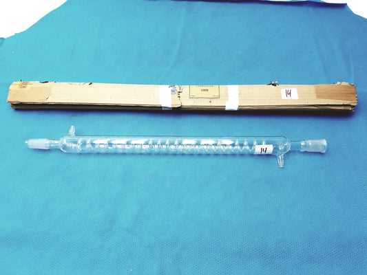 Glass 44/40 Joint Coil Graham Condenser 300mm Jacketed Laboratory - Glassware