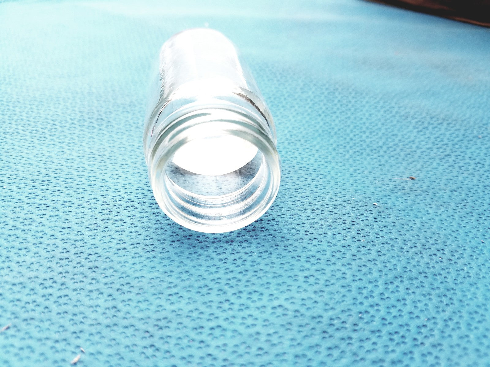 Glass Bottle Clear Round Wide Mouth w/ Black Cap –4 oz Reusable Container - Laboratory Glassware