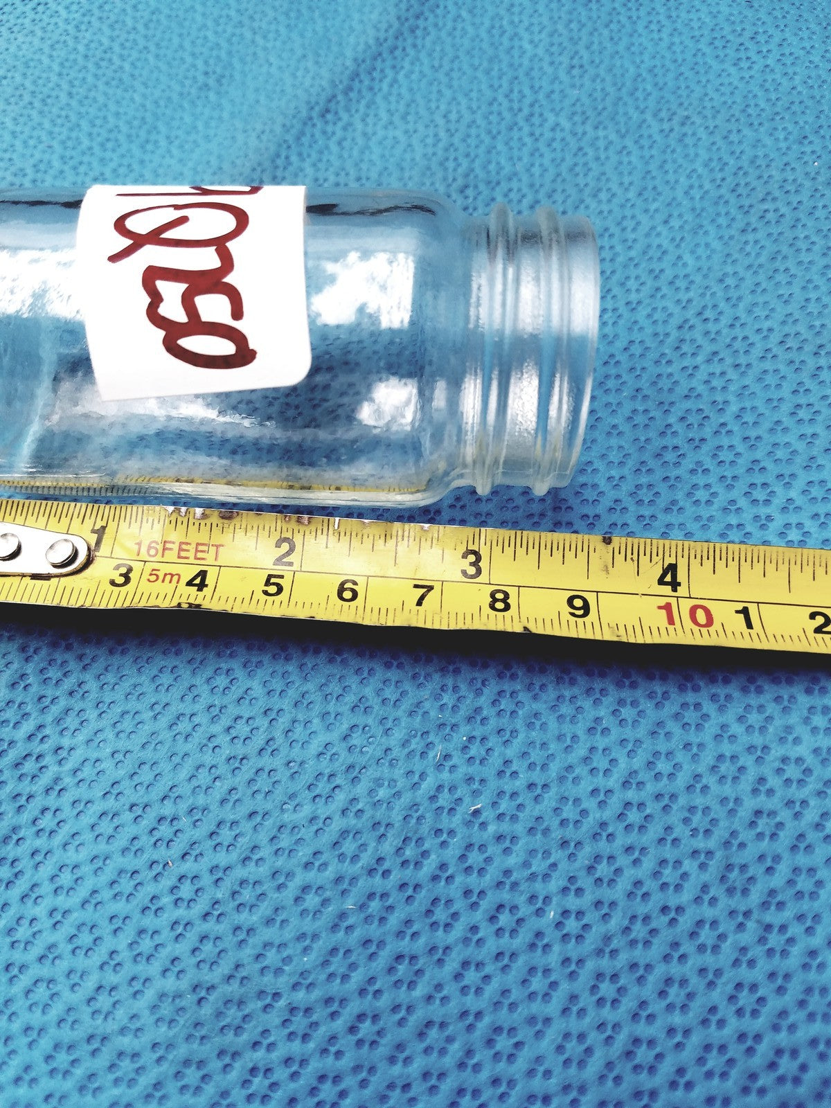 Glass Bottle Clear Round Wide Mouth w/ Black Cap –4 oz Reusable Container - Laboratory Glassware