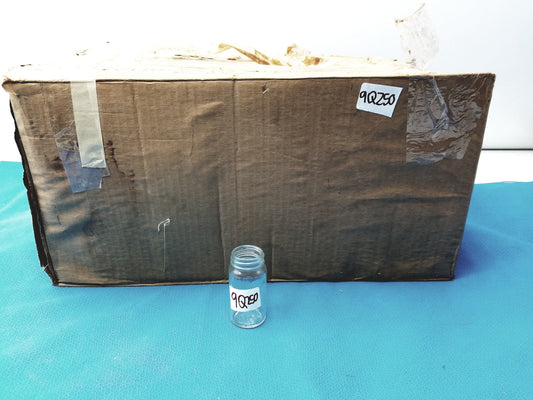 Glass Bottle Clear Round Wide Mouth w/ Black Cap –4 oz Reusable Container - Laboratory Glassware